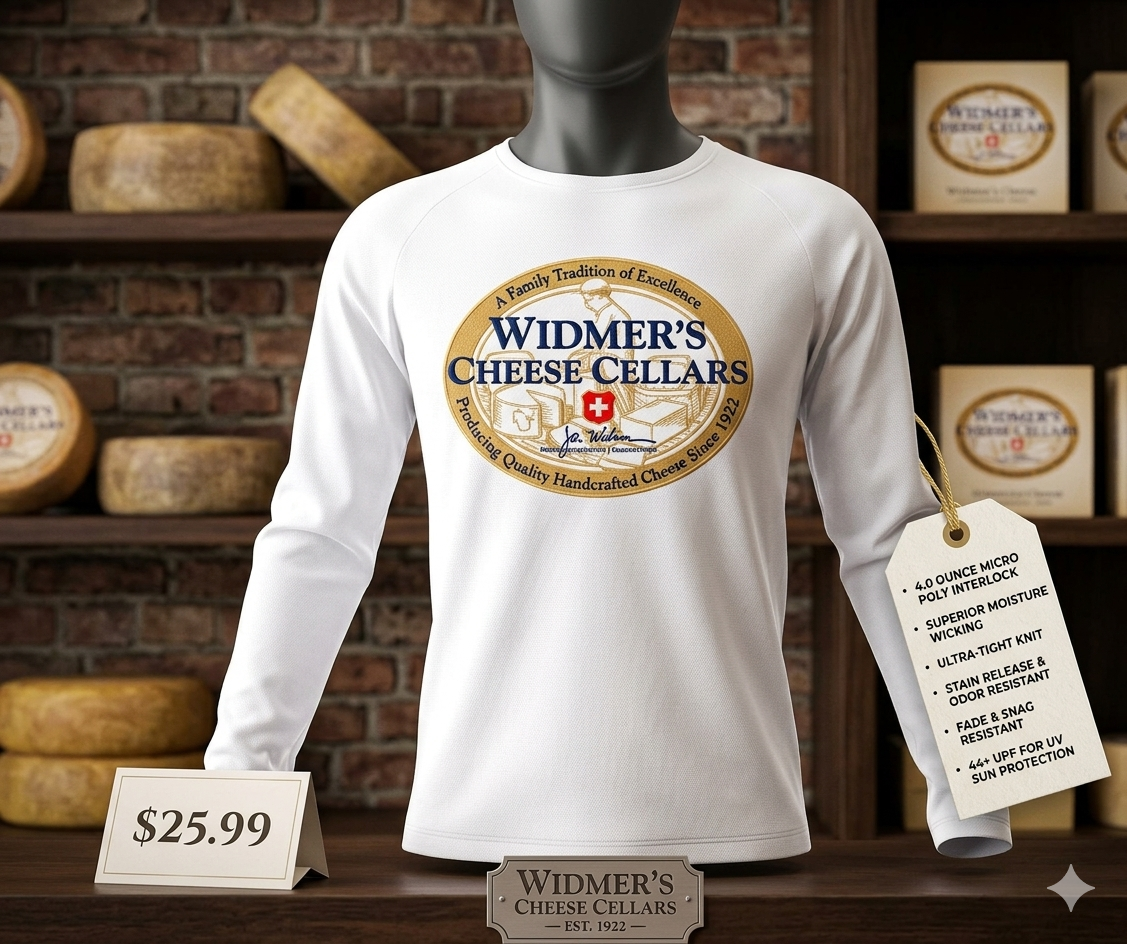 Widmer’s Cheese Cellars Performance Long Sleeve Shirt (White Only)